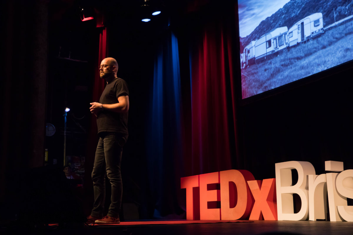 Matt Granfield Delivering His TEDx Talk At TEDxBrisbane