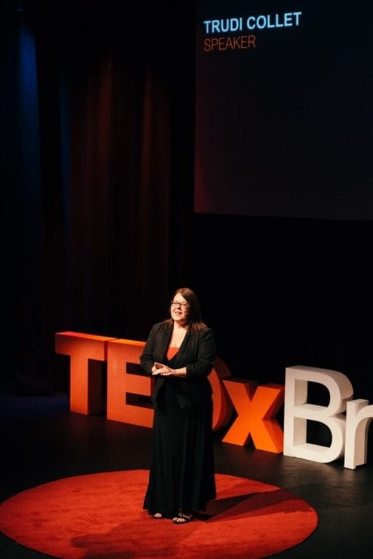 Dr Trudi Collet Delivering Her TEDx Talk About How She Cured The Zika Virus