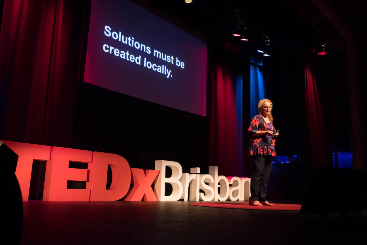 Denise Hagan Delivering Her TEDx Talk At TEDx Brisbane 2017